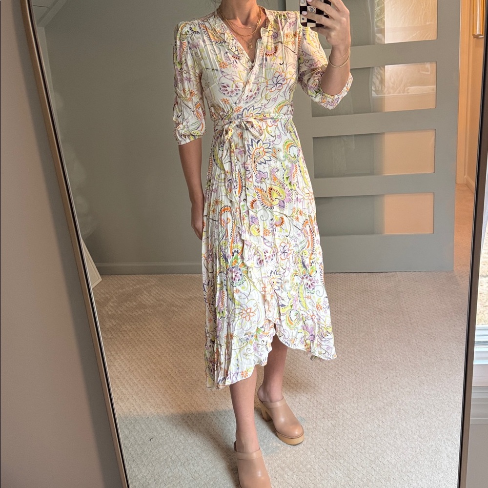 ESQUALO Asymmetrical Floral Dress - Multicolor